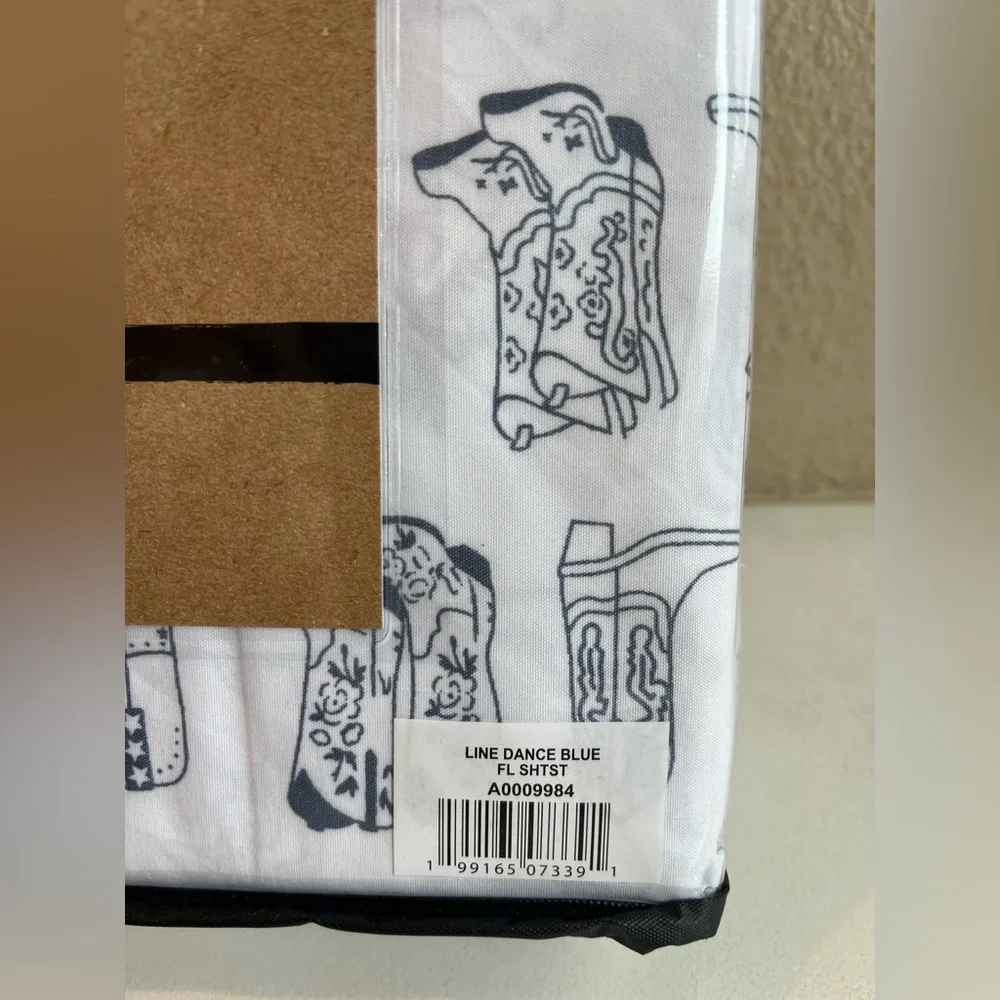 Wrangler Full Sheet Set with Blue Cowboy Boot Design